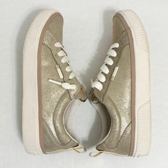 REEF Lay Day Dawn Sneakers Champagne Suede Metallic Gold, Size 9 (EU 40) - Picture 9 of 10